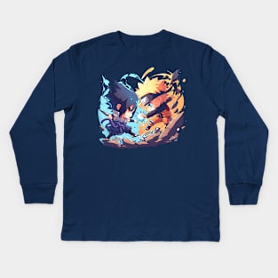 naruto and sasuke Kids Long Sleeve T-Shirt